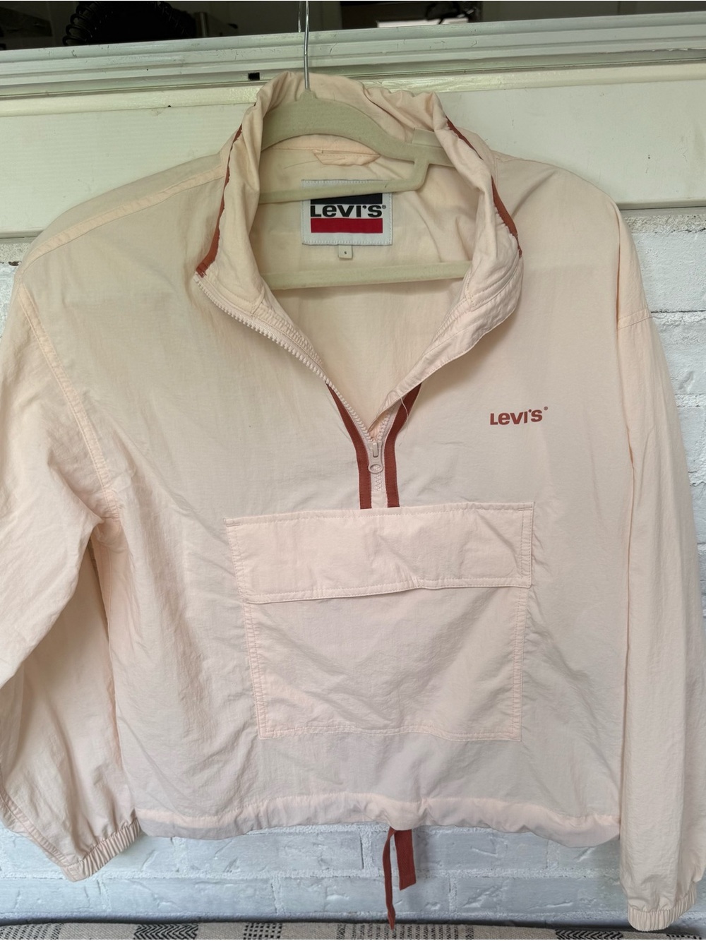 Levi's Pale Pink Half-Zip Utility Pullover Jacket